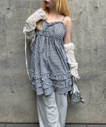 NICE CLAUP / OLIVE des OLIVE OUTLET(ナイスクラップ  / オリーブ デ オリーブ アウトレット) 【continuer】フリルキャミジャンスカ
