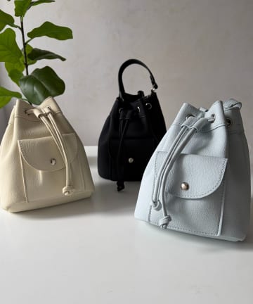 Chez toi(シェトワ) フロントポケット巾着2WAYBAG