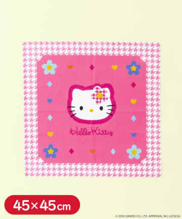 3COINS(スリーコインズ) ハンカチ：45×45cm／HELLO KITTY