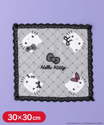 3COINS(スリーコインズ) 【WEB限定受注販売】ハンカチ：30×30cm／HELLO KITTY
