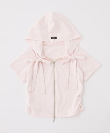 one after another NICE CLAUP(ワンアフターアナザー ナイスクラップ) 【セットアップで着られる/カットパンツ/スカート別売り】キラキラリボンパーカー