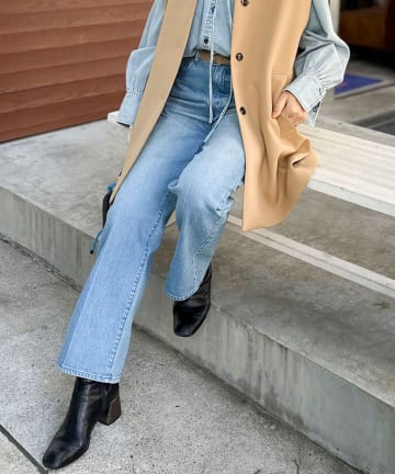 NOLLEY'S(ノーリーズ) 【追加】《5サイズ展開》【RM denim】センタープレスデニム