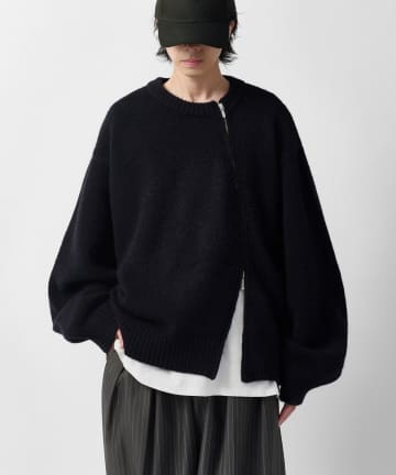 Lui's(ルイス) 【Neucon】ツイストジップデザインオーバーニット