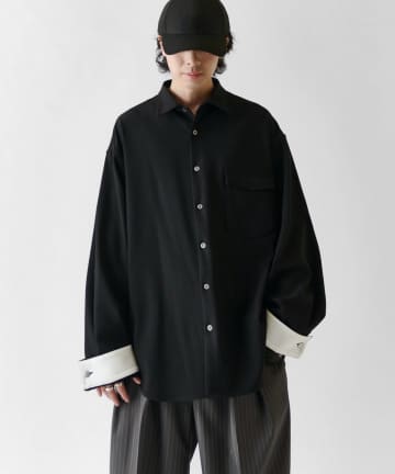 Lui's(ルイス) 【Neucon / ニューコン】バイカラーワイドカフスオーバーシャツ/ 2WAY