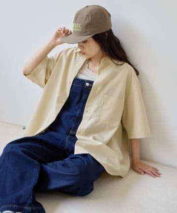 CIAOPANIC TYPY(チャオパニックティピー) 織りワッフルレギュラーカラーシャツ