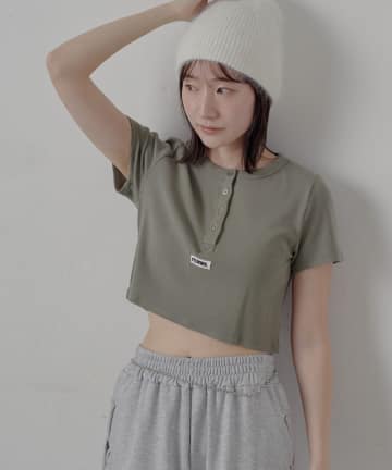 OUTLET(アウトレット) 【mline】ショートロゴタグＴシャツ