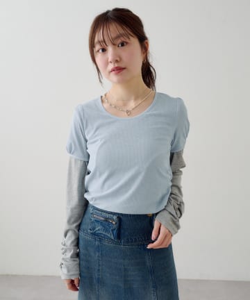 OUTLET(アウトレット) 【Kastane】レイヤードカットソーSET