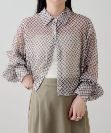 OUTLET(アウトレット) 【Kastane】B オーバーレイチェックシャツ
