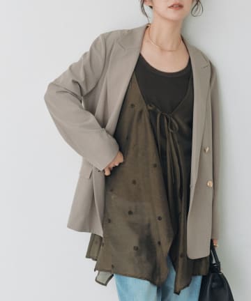 RIVE DROITE(リヴドロワ) 【WEB限定】ドット刺繍シアーブラウス