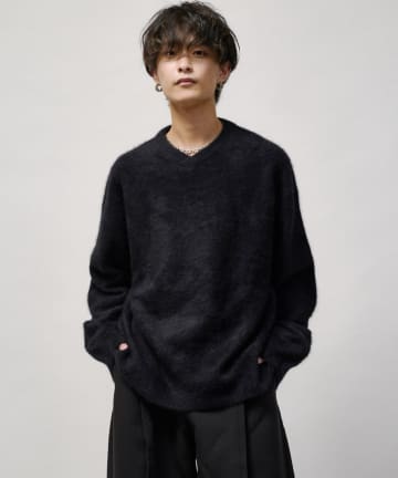 Lui's(ルイス) ウールライトVネックニット