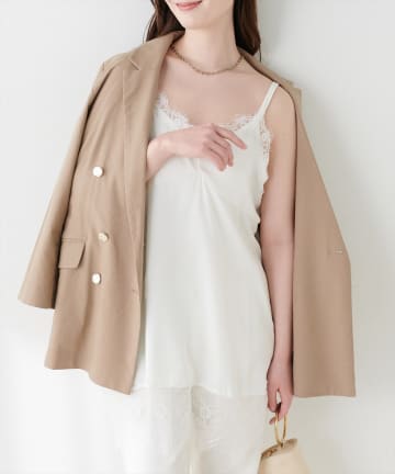 NICE CLAUP / OLIVE des OLIVE OUTLET(ナイスクラップ  / オリーブ デ オリーブ アウトレット) 【natural couture】レースキャミ