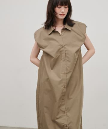 LARUTA(ラルータ) ［WEB限定］ブロードバルーンスリーブシャツワンピース