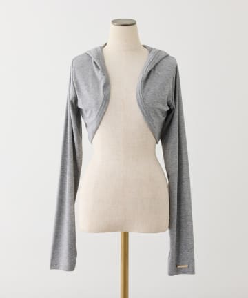 NICE CLAUP / OLIVE des OLIVE OUTLET(ナイスクラップ  / オリーブ デ オリーブ アウトレット) 【one after another】ロゴプレート付きフーディーボレロ