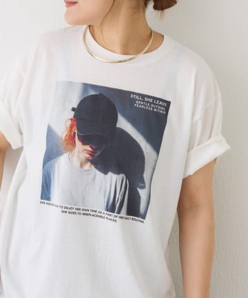 PUAL CE CIN(ピュアルセシン) レディーフォトプリントTシャツ