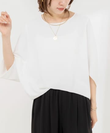 NOLLEY'S(ノーリーズ) 【WEB限定】ウォッシャブルジョーゼットコクーンブラウス