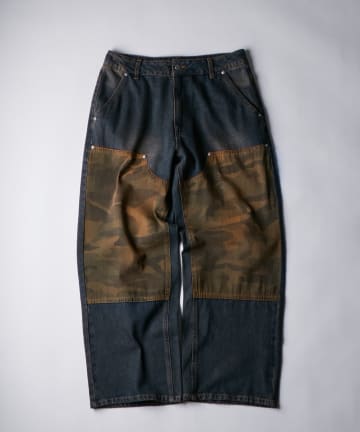 OUTLET(アウトレット) 【WHO'S WHO gallery】KOOKY''Nダブルニー切り替えデニム