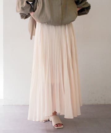 OUTLET(アウトレット) 【Loungedress】シアープリーツスカート