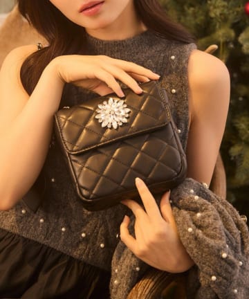 NICE CLAUP / OLIVE des OLIVE OUTLET(ナイスクラップ  / オリーブ デ オリーブ アウトレット) 【Seemi.】キルティングミニバッグ