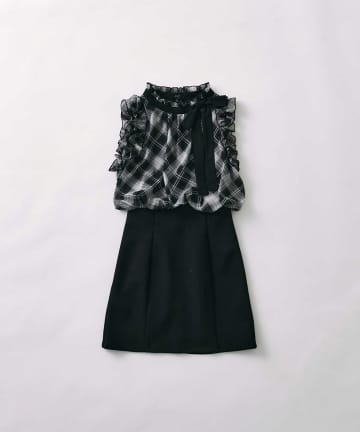 Belle Charme(ベルシャルム) Ribbon Tie Docking Onepiece