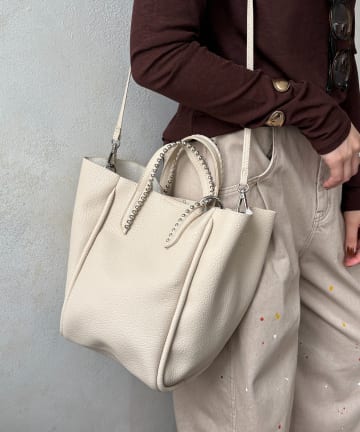 DOUDOU(ドゥドゥ) ミニショルダー付ボールチェーン2wayトートバッグ