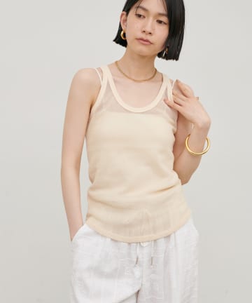 LARUTA(ラルータ) メッシュタンクカットソー