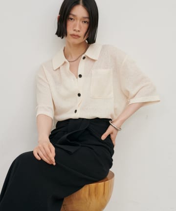 LARUTA(ラルータ) ニットソー半袖シャツ