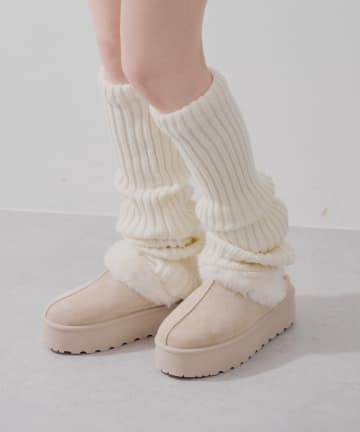 NICE CLAUP / OLIVE des OLIVE OUTLET(ナイスクラップ  / オリーブ デ オリーブ アウトレット) 【RMAF】ふわふわのファー素材が秋冬のコーデを彩るムートンサボ