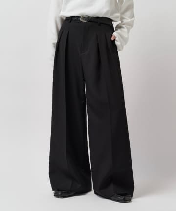 Lui's(ルイス) 【Neucon】2タックワイドストレートスラックスパンツ