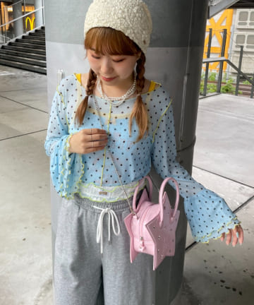 CIAOPANIC TYPY(チャオパニックティピー) 【HELLO.SANFRANCISCO】シアードットフリルTEE
