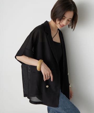 Remind me and forever(リマインドミーアンドフォーエバー) 【着る方が涼しい！？】シアータッチメッシュWテーラージャケット