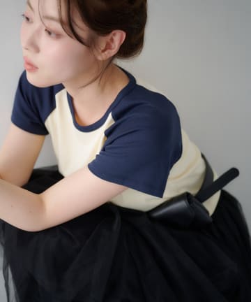 Kastane(カスタネ) 【6.13(土)0:00販売開始/ECオーダー会展示アイテム】ラグランちびTEE