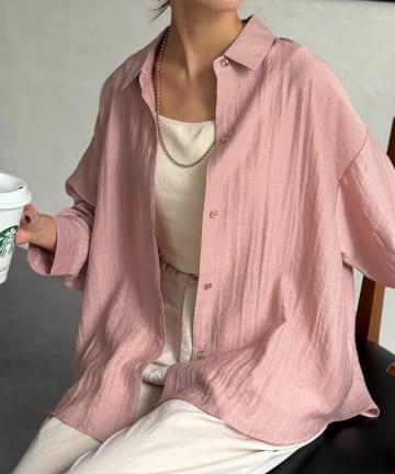 Chez toi(シェトワ) バックタックセミシアーシャツ