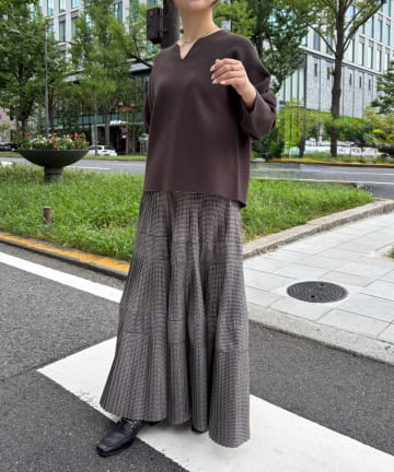 Jena　espace merveilleux(ジェナ　エスパスメルヴェイユ) ティアードプリーツスカート
