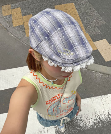 CIAOPANIC(チャオパニック) 【HELLO.SANFRANCISCO/ハローサンフランシスコ】スターチェックレース付きハンチング