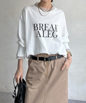 DOUDOU(ドゥドゥ) 【WEB限定】BREAK ALEGフロッキーレイヤードロンTEE