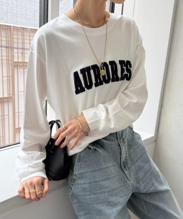 DOUDOU(ドゥドゥ) AURORESサガラ刺繍ロゴロンTEE