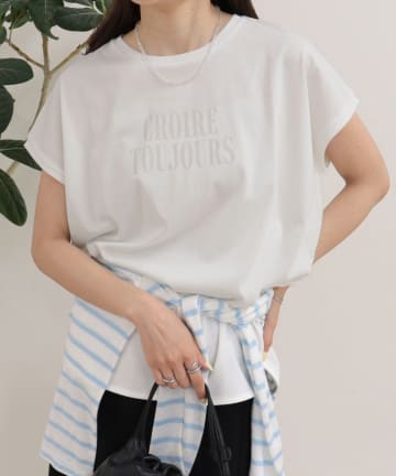 FREDY & GLOSTER(フレディ アンド グロスター) 【UVカット/接触冷感】フレンチロゴＴシャツ