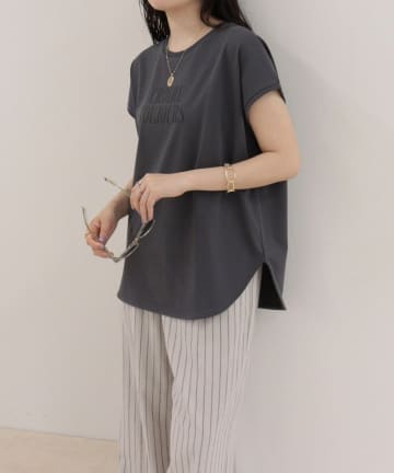 FREDY & GLOSTER(フレディ アンド グロスター) 【UVカット/接触冷感】フレンチロゴＴシャツ