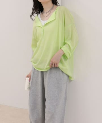 FREDY & GLOSTER(フレディ アンド グロスター) ヘンリー2WAYルーズロンTシャツ