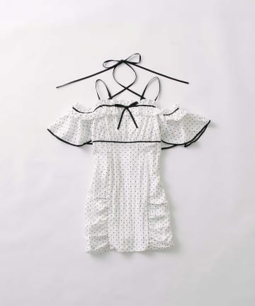Belle Charme(ベルシャルム) Frill Offshoulder Onepiece