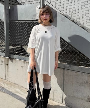 Remind me and forever(リマインドミーアンドフォーエバー) 【Mavie..7】Unisex刺繍アイレットBIGTee