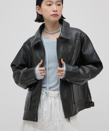 Lui's(ルイス) ヴィンテージライクフェイクレザージャケット