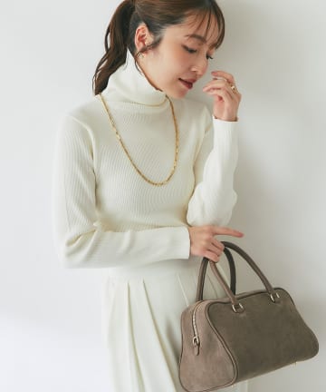 La boutique BonBon(ラブティックボンボン) リブタートルニット
