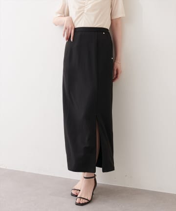 NICE CLAUP / OLIVE des OLIVE OUTLET(ナイスクラップ  / オリーブ デ オリーブ アウトレット) 【natural couture】きれいめポンチサイドスリットタイトスカート