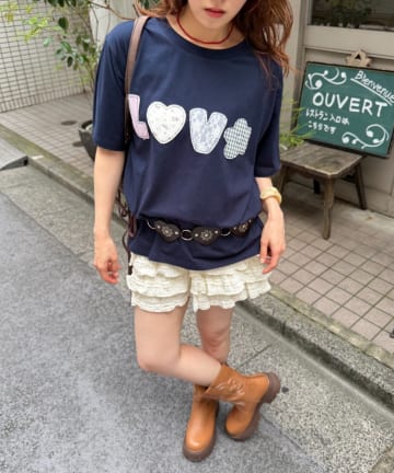 w closet(ダブルクローゼット) LOVE Tシャツ