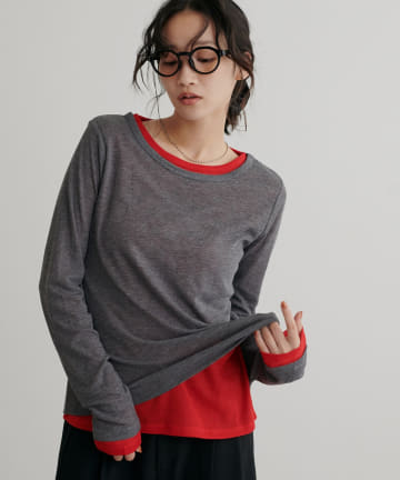 DISCOAT(ディスコート) 【2枚セット/12色展開】レイヤードシアーパックTシャツ《WEB限定カラーあり》