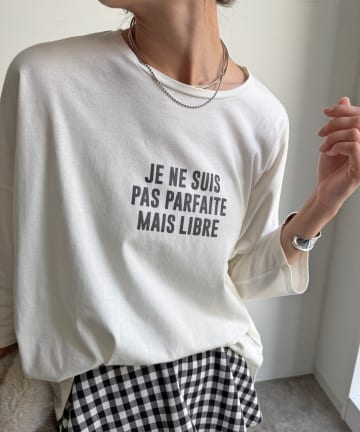 DOUDOU(ドゥドゥ) メッセージグリッターTEE