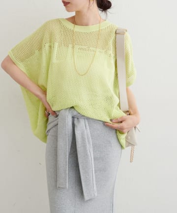 LARUTA(ラルータ) ロゴメッシュニットプルオーバー