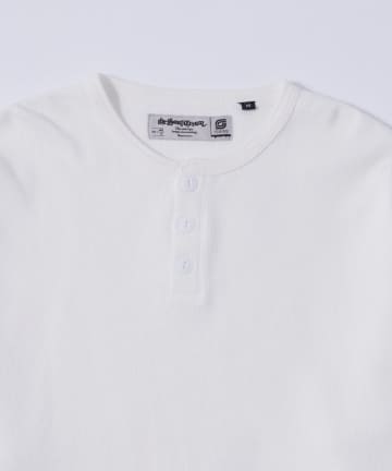 WHO’S WHO gallery(フーズフーギャラリー) 【UNISEX】【Sourcream】ワッフルヘンリーL/STEE[26AW]