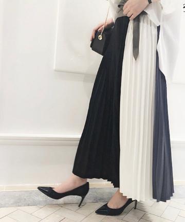 切替プリーツスカート